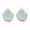 Marine Animals Alloy Enamel Pendants X-ENAM-T022-34H-1