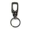 Tibetan Style 316 Surgical Stainless Steel Fittings with 304 Stainless Steel Key Ring FIND-Q101-08AS-04-1