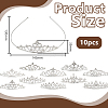 10Pcs 10 Styles Alloy Rhinestone Hair Bands OHAR-DR0001-06-2