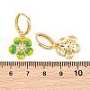 Brass Micro Pave Cubic Zirconia Hoop Dangle Earrings KK-CBA8324-10G-01-5