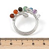 Brass Chakra Finger Rings G-H316-02P-5
