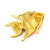 Zinc Alloy Crystal Rhinestone Resin Fish Brooch JEWB-U010-01G-01-2