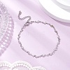 304 Stainless Steel Wave Link Chain Anklets AJEW-AN00641-02-1