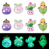 30Pcs Luminous Transparent Resin Cabochons RESI-TA0004-96-2