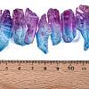 Two Tone Spray Painted Natural Quartz Crystal Points Beads Strands G-Q610-03G-4
