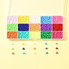 120G 15 Colors Opaque Acrylic Beads SACR-FS0001-28-9