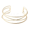 Iron Open Cuff Choker Necklaces for Women NJEW-M085-06G-2