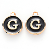 Golden Plated Enamel Alloy Charms ENAM-SZ0001-26B-G-2