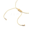 Glass Seed Column Link Bracelet BJEW-MZ00030-01-5