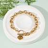 Golden 304 Stainless Steel Charm Bracelets NJEW-K284-01G-A-1