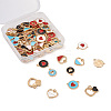 Cheriswelry 72Pcs 18 Style Alloy Enamel Charms & Pendants ENAM-CW0001-11-4