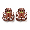 Christmas Gingerbread Man Silicone Beads SIL-U005-01C-1