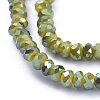 Electroplate Glass Beads Strands GLAA-F079-FR09-3