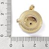 Brass Micro Pave Cubic Zirconia with Glass Pendents KK-Q815-02G-07-3