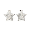 Non-Tarnish Star 304 Stainless Steel Ear Studs EJEW-L290-013P-1