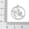 304 Stainless Steel Pendants STAS-I327-02P-06-3