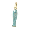 Brass Enamel Pendants KK-CBA6980-11G-I-1