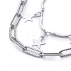 304 Stainless Steel Chain Tiered Necklaces NJEW-JN02828-2