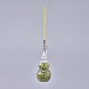 Transparent Glass Wishing Bottle Pendant Decoration HJEW-K033-B07-2