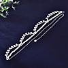 Alloy Crystal Rhinestone Teardrop with Plastic Imitation Pearl Beaded Double Layer Waist Belly Chains for Women FS-WG13B7D-01-3