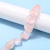 Rough Raw Natural Rose Quartz Beads Strands G-G010-03-4