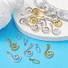 20Pcs 2 Colors Tibetan Style Alloy Hook and Eye Clasps FIND-YW0003-89-5