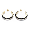 Brass Micro Pave Colorful Cubic Zirconia Stud Earrings EJEW-S209-14A-2