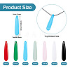 70Pcs 7 Colors Acrylic Pendants MACR-TA0001-79-4