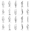 100Pcs 10 Styles Rack Plating Tibetan Style Alloy Pendants TIBEP-CJ0002-27-1