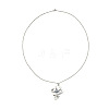 Halloween Zinc Alloy Cowbody Skull Pendant Necklaces for Unisex WGCDD93-01-5