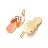 Brass Enamel Pendants X-KK-B026-25G-2