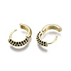 Brass Micro Pave Cubic Zirconia Huggie Hoop Earrings EJEW-R144-004A-NF-4