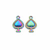 Rack Plating Rainbow Color Alloy Pendants PALLOY-S180-373-2