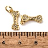 Brass Micro Pave Cubic Zirconia Pendants KK-P308-59G-3