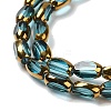 Electroplate Transparent Glass Beads Strands EGLA-Q127-A01-01B-3