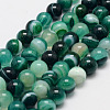 Natural Striped Agate/Banded Agate Bead Strands X-G-K155-B-8mm-07-1