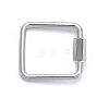 Non-Tarnish 304 Stainless Steel Screw Carabiner Lock Charms LS-STAS-K213-12P-1