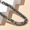 Hexagon Synthetic Non-Magnetic Hematite Beaded Necklaces NJEW-R020-09-1