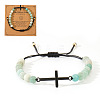 Natural Aventurine Beads Braided Bead Bracelets for Men FJ3912-3-1