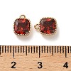 Brass Micro Pave Clear Cubic Zirconia Charms KK-B110-01G-03-3