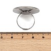 304 Stainless Steel Cuff Ring Components STAS-D372-06P-09-3