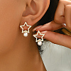 Elegant Brass Imitation Pearl Stud Earrings Women's Daily Jewelry DV0468-1-4