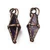 Natural & Synthetic Mixed Gemstone Pendants G-B149-06R-2