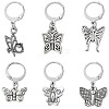 Butterfly Alloy Multifunction Pendant Decorations HJEW-CJ00005-6
