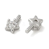 Brass Pave Clear Cubic Zirconia Charms CU-CBA9FFD-11P-05-2
