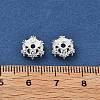 Brass Micro Pave Clear Cubic Zirconia Bead Caps KK-R216-03S-03-2