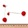 Iron Dangle Stud Earrings EJEW-D355-03G-02-5