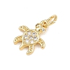 Brass Micro Pave Cubic Zirconia Pendants KK-A269-04E-G-2