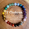 Natural Agate & Black Obsidian & Tiger Eye & Lapis Lazuli & Amethyst & Glass Round Bead Stretch Bracelets WG6A8BD-02-1