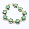 Electroplate Opaque Glass Beads Strands X-EGLA-I006-04G-2